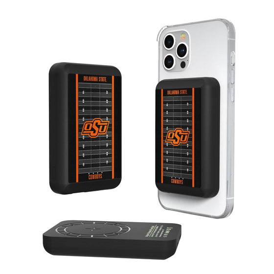 Oklahoma State Cowboys Football Field Wireless Mag Power Bank-0