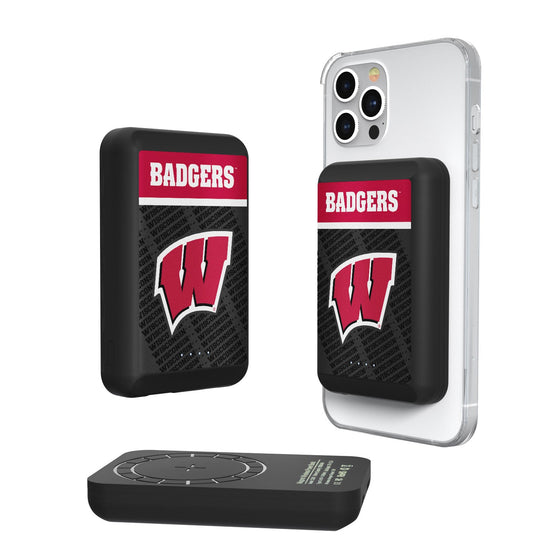 Wisconsin Badgers Endzone Plus 5000mAh Magnetic Wireless Charger-0