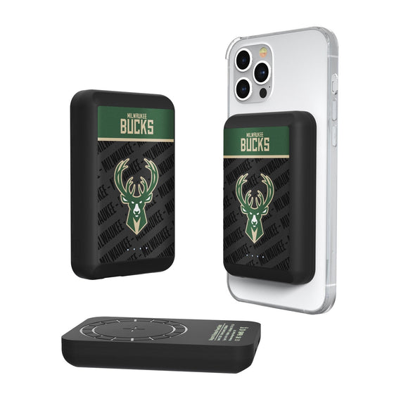 Milwaukee Bucks Endzone Plus Wireless Mag Power Bank-0