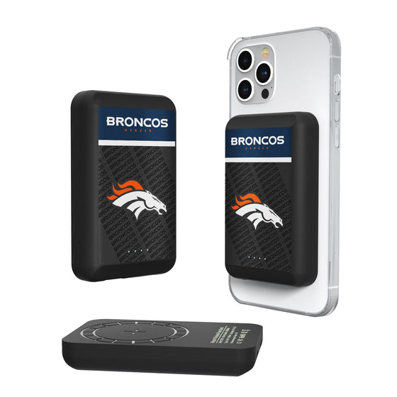 Denver Broncos Endzone Plus 5000mAh Magnetic Wireless Charger - 757 Sports Collectibles