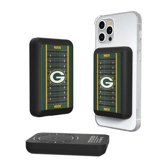 Green Bay Packers Football Field 5000mAh Magnetic Wireless Charger - 757 Sports Collectibles