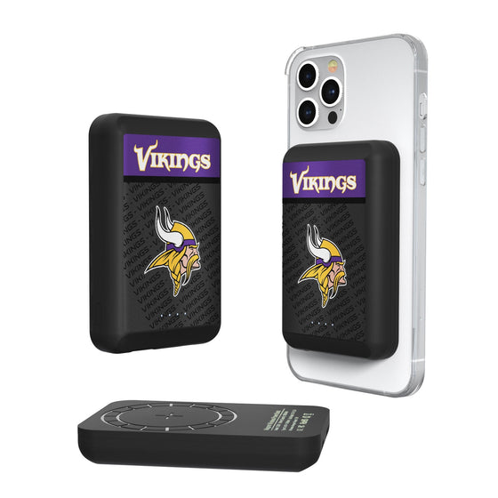 Minnesota Vikings Endzone Plus 5000mAh Magnetic Wireless Charger - 757 Sports Collectibles