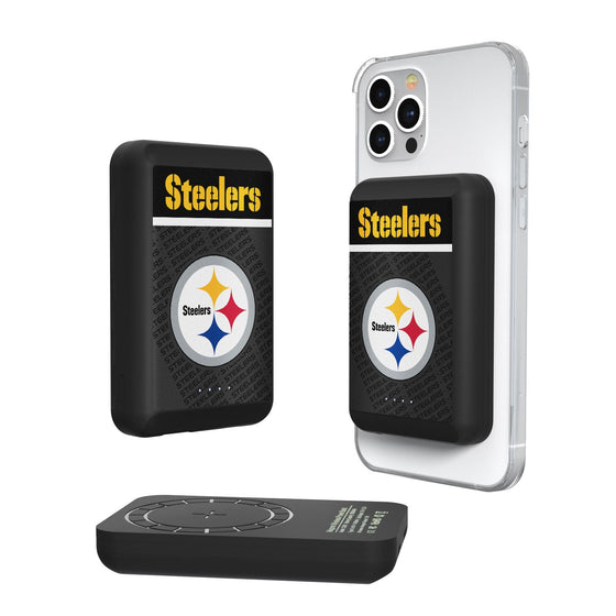 Pittsburgh Steelers Endzone Plus 5000mAh Magnetic Wireless Charger - 757 Sports Collectibles