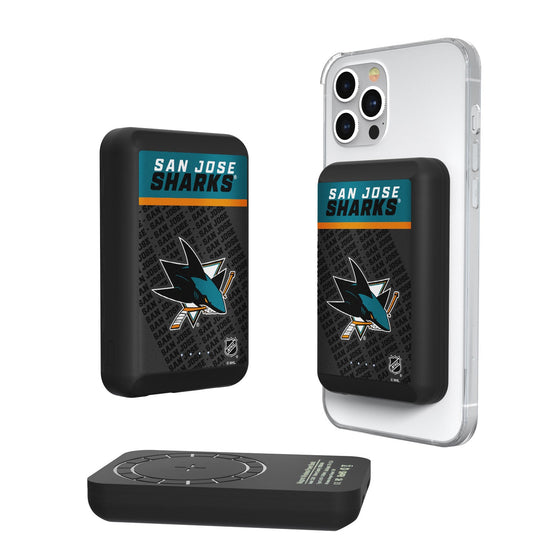 San Jose Sharks Endzone Plus 5000mAh Magnetic Wireless Charger-0