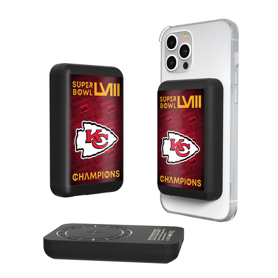 Kansas City Chiefs 2024 Super Bowl Wireless Mag Power Bank-0