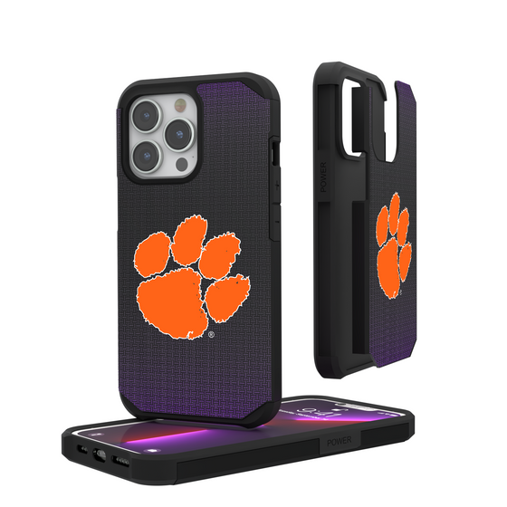 Clemson Tigers Linen Rugged Phone Case-0