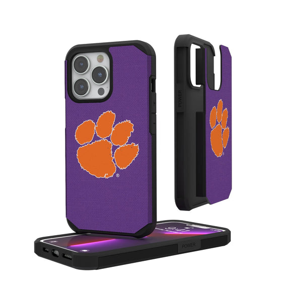 Clemson Tigers Solid Rugged Case-0