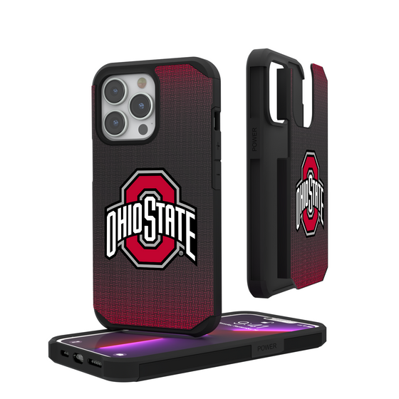 Ohio State Buckeyes Linen Rugged Phone Case-0