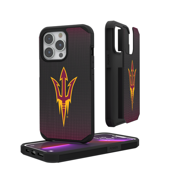 Arizona State Sun Devils Linen Rugged Phone Case-0