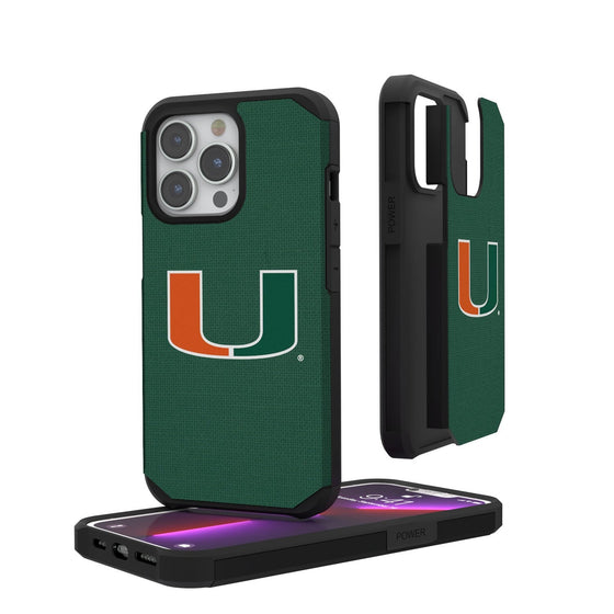Miami Hurricanes Solid Rugged Case-0