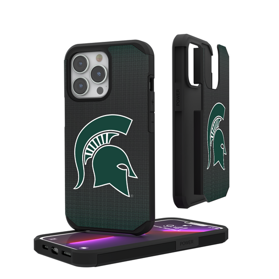 Michigan State Spartans Linen Rugged Phone Case-0