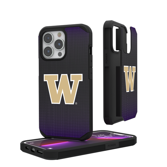 Washington Huskies Linen Rugged Phone Case-0