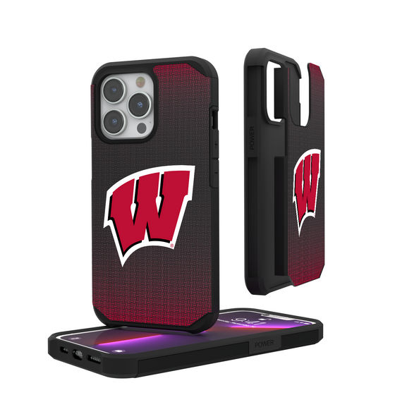 Wisconsin Badgers Linen Rugged Phone Case-0