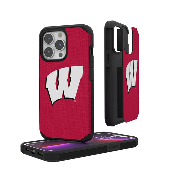 Wisconsin Badgers Solid Rugged Case-0