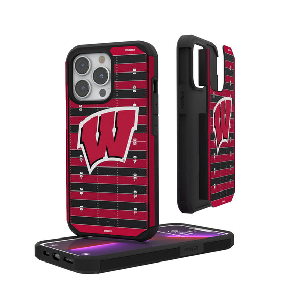 Wisconsin Badgers Football Field Rugged Case-0