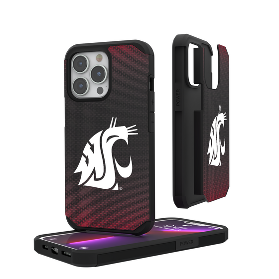 Washington State Cougars Linen Rugged Phone Case-0