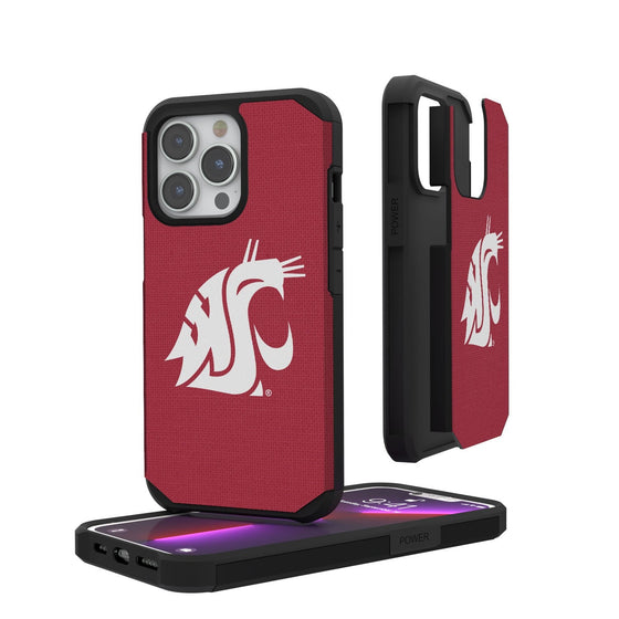 Washington State Cougars Solid Rugged Case-0