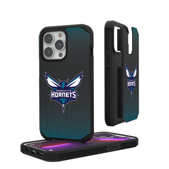 Charlotte Hornets Linen Rugged Phone Case-0