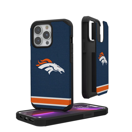 Denver Broncos Stripe Rugged Case - 757 Sports Collectibles