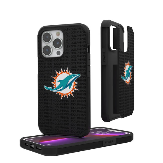 Miami Dolphins Blackletter Rugged Case-0