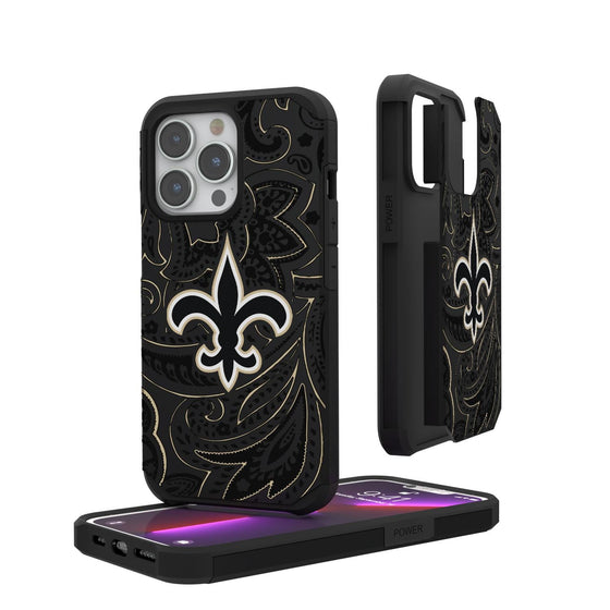 New Orleans Saints Paisley Rugged Case-0