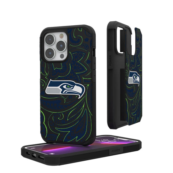 Seattle Seahawks Paisley Rugged Case-0