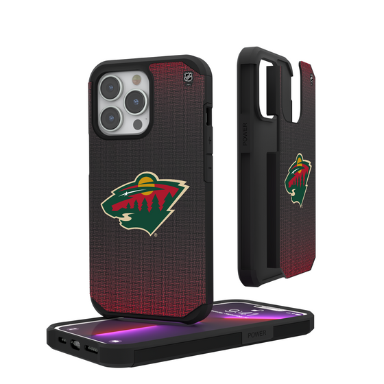 Minnesota Wild Linen Rugged Phone Case-0