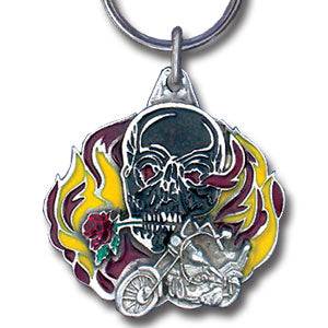 Key Ring - Flaming Skull (SSKG) - 757 Sports Collectibles