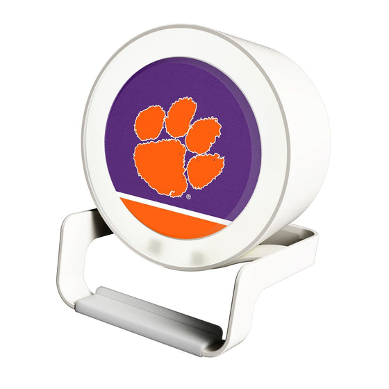 Clemson Tigers Solid Wordmark Night Light Charger and Bluetooth Speaker-0