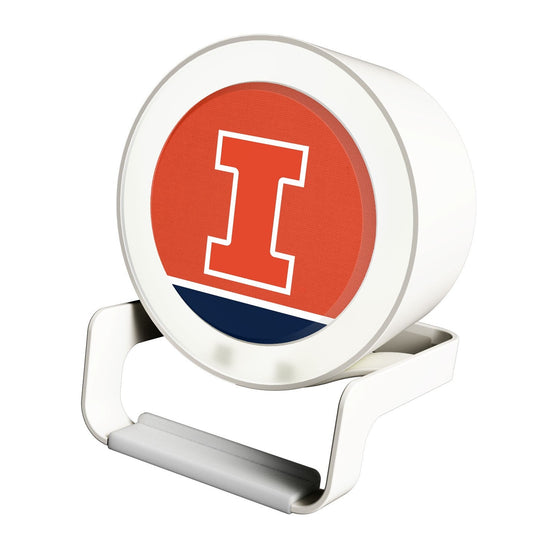 Illinois Fighting Illini Solid Wordmark Night Light Charger and Bluetooth Speaker-0