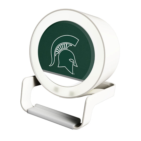 Michigan State Spartans Solid Wordmark Night Light Charger and Bluetooth Speaker-0