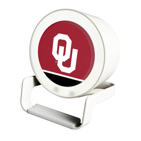 Oklahoma Sooners Solid Wordmark Night Light Charger and Bluetooth Speaker-0