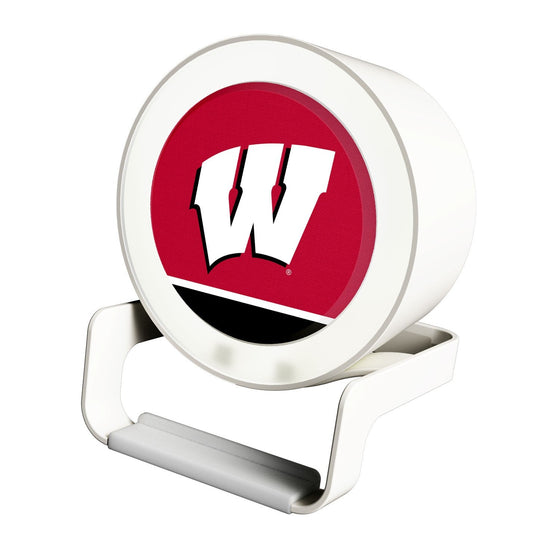 Wisconsin Badgers Solid Wordmark Night Light Charger and Bluetooth Speaker-0