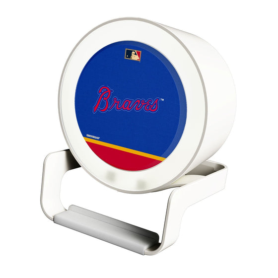 Atlanta Braves Home 2012 - Cooperstown Collection Solid Wordmark Night Light Charger and Bluetooth Speaker - 757 Sports Collectibles