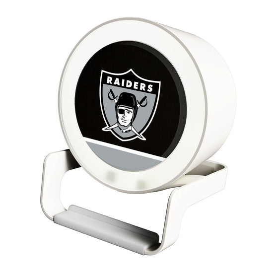 Oakland Raiders 1963 Historic Collection Solid Wordmark Night Light Charger and Bluetooth Speaker - 757 Sports Collectibles