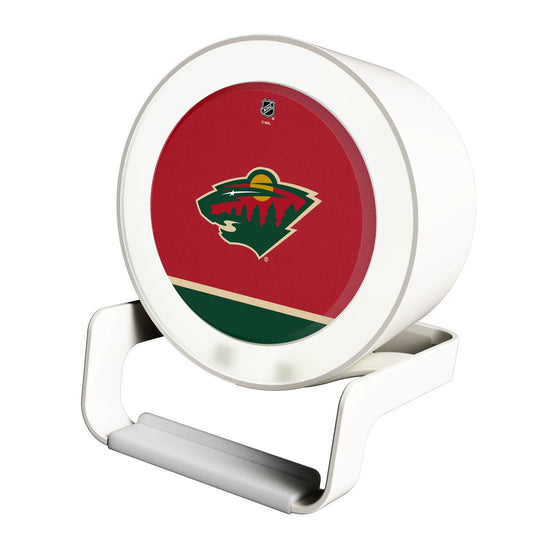 Minnesota Wild Solid Wordmark Night Light Charger and Bluetooth Speaker-0