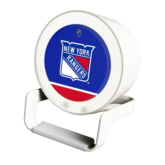 New York Rangers Solid Wordmark Night Light Charger and Bluetooth Speaker-0