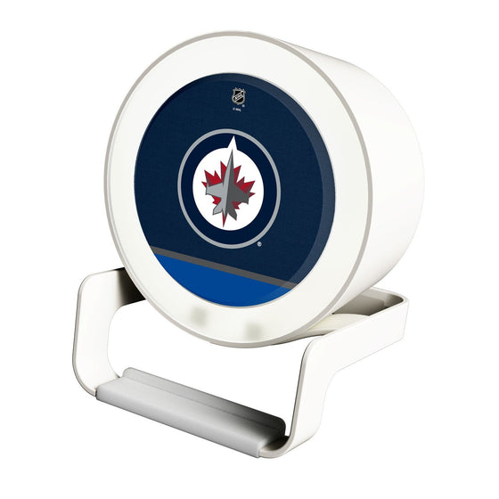 Winnipeg Jets Solid Wordmark Night Light Charger and Bluetooth Speaker-0