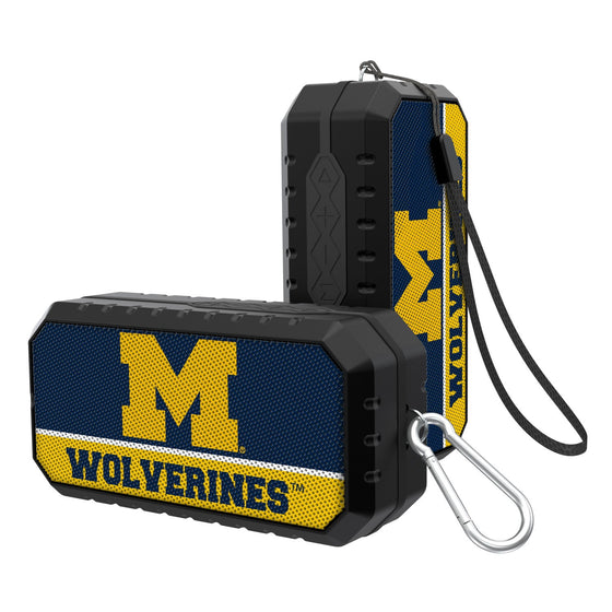 Michigan Wolverines Solid Wordmark Bluetooth Speaker-0