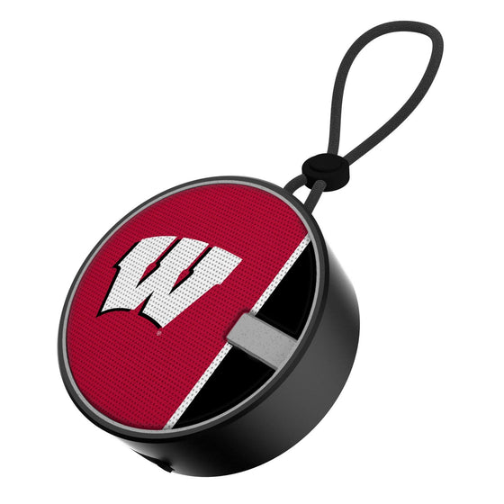 Wisconsin Badgers Solid Wordmark Waterproof Speaker-0
