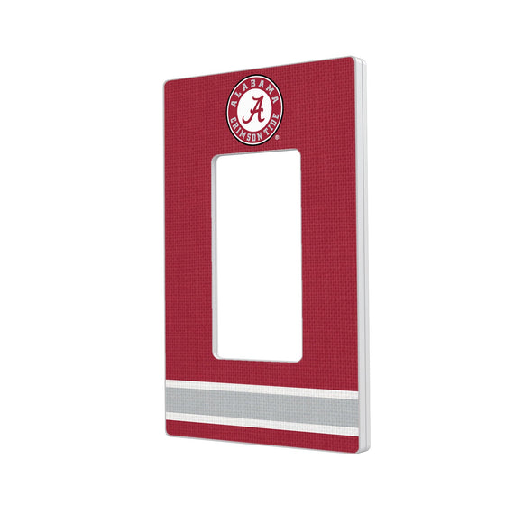 Alabama Crimson Tide Stripe Hidden-Screw Light Switch Plate-1