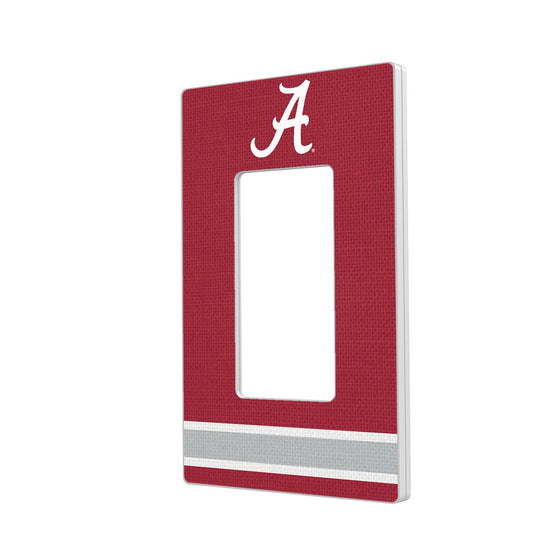 Alabama Crimson Tide Stripe Hidden-Screw Light Switch Plate-1