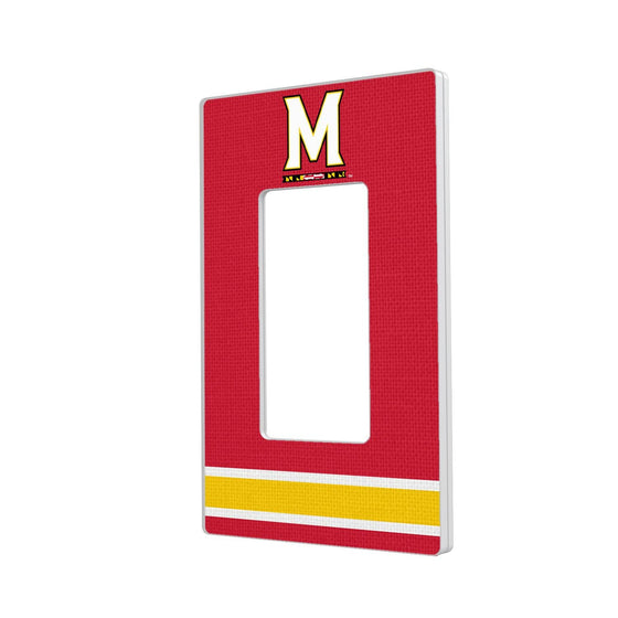 Maryland Terrapins Stripe Hidden-Screw Light Switch Plate-1