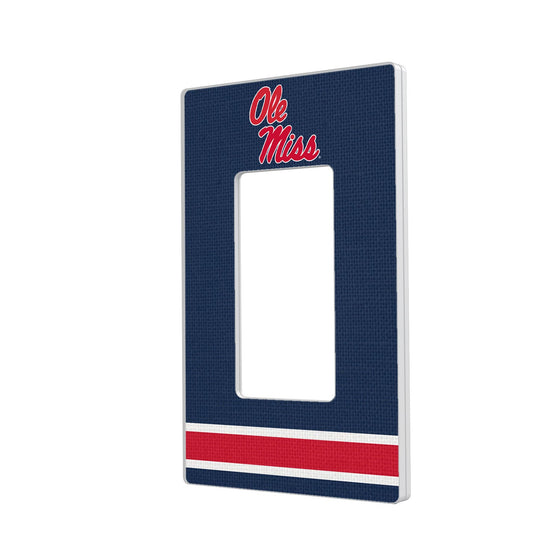 Mississippi Ole Miss Rebels Stripe Hidden-Screw Light Switch Plate-1