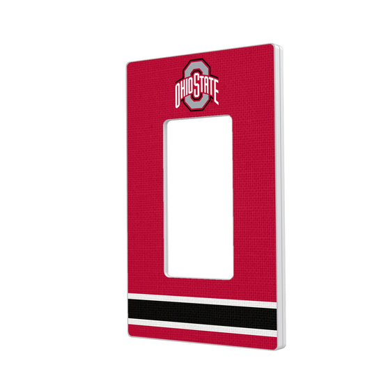 Ohio State Buckeyes Stripe Hidden-Screw Light Switch Plate-1