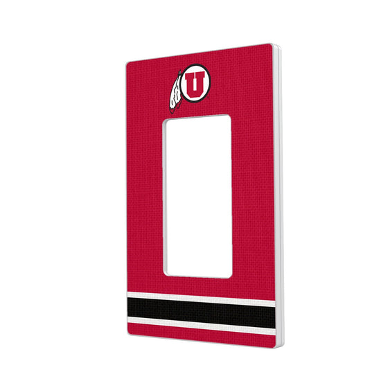 Utah Utes Stripe Hidden-Screw Light Switch Plate-1