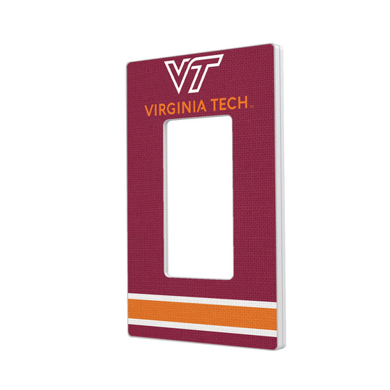 Virginia Tech Hokies Stripe Hidden-Screw Light Switch Plate-1