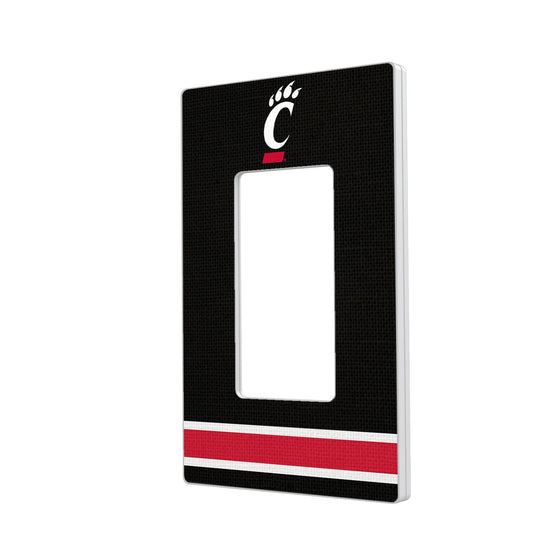 Cincinnati Bearcats Stripe Hidden-Screw Light Switch Plate-1