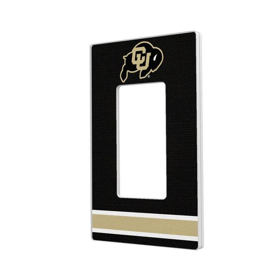 Colorado Buffaloes Stripe Hidden-Screw Light Switch Plate-1