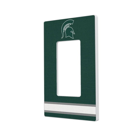 Michigan State Spartans Stripe Hidden-Screw Light Switch Plate-1